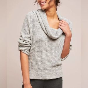 Sweet Gray Textured Cowl Neck Pullover Size XS